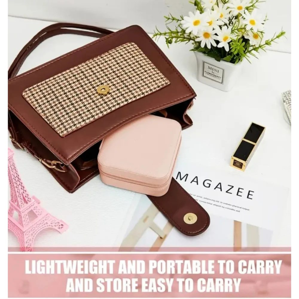 Jewelry Box Travel Organizer Light Pink or White